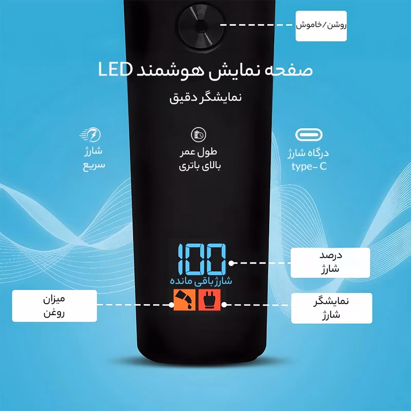 ماشین اصلاح موی سر و صورت وی جی آر مدل PROFESSIONAL V‑00937 — تصویر ۵