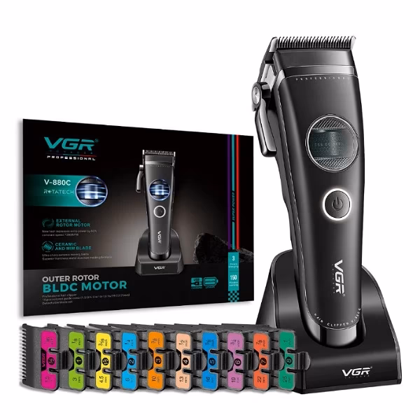 ماشین اصلاح موی سر و صورت شارژی وی جی ار مدل VGR V-880C — تصویر ۲