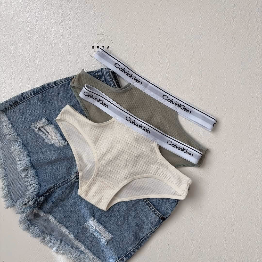 شورت اسلیپ کبریتی نخ پنبه طرح کلوین کلاین (Premium Cotton Ribbed Brief) مدل 306 — تصویر ۲