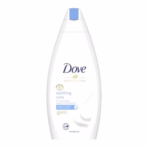 شامپو بدن کرمی داو (Dove) با فرمولاسیون مراقبت از پوست حساس حجم 500 میل؛ پاکسازی ملایم و حفظ رطوبت طبیعی پوست