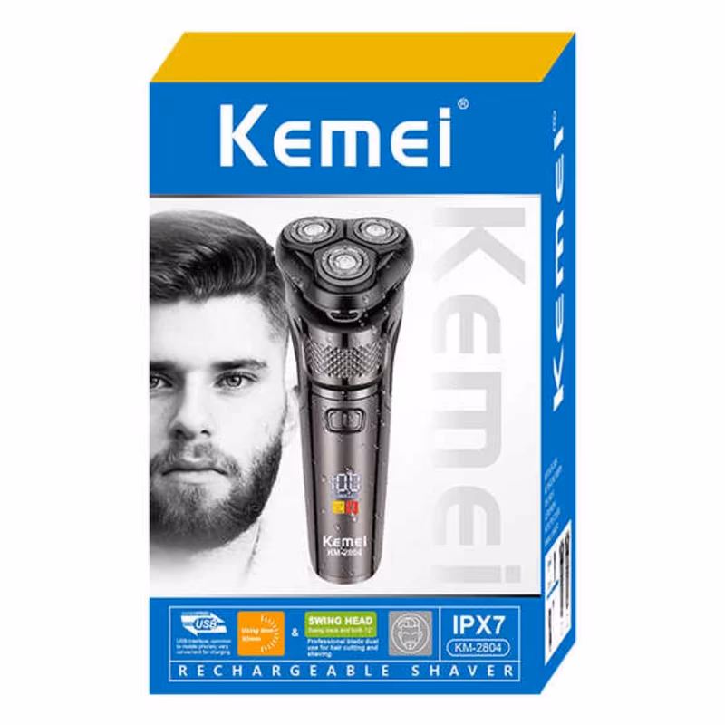 ماشین اصلاح موی صورت و بدن شارژی کیمی مدل KM-2804 — تصویر ۴