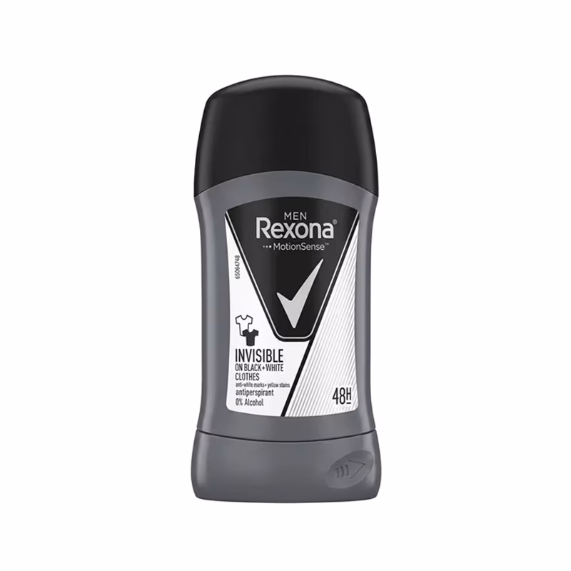 استیک ضد تعریق مردانه رکسونا مدل Invisible On Black + White Clothes حجم ۴۰ گرم | Rexona Men Invisible On Black