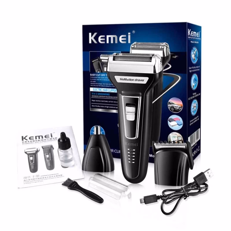 ماشین اصلاح سه کاره کیمی مدل KM-6559 (صورت، سر، گوش و بینی) — تصویر ۲