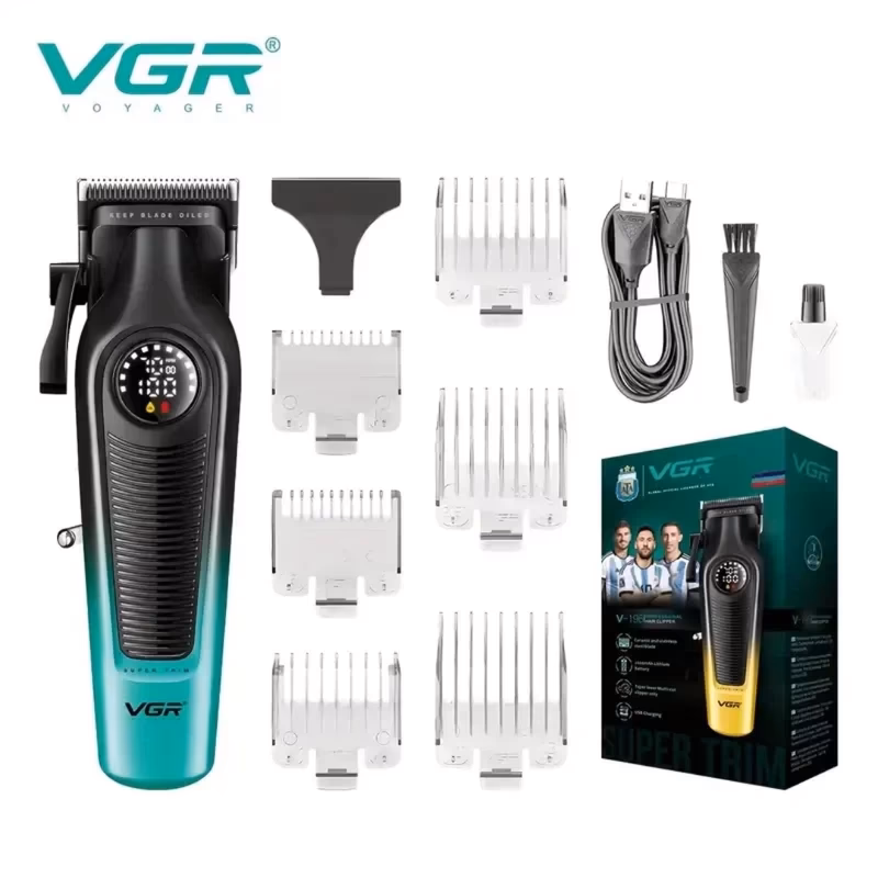 ماشین اصلاح موی سر و صورت شارژی وی جی ار مدل VGR V-196 — تصویر ۲