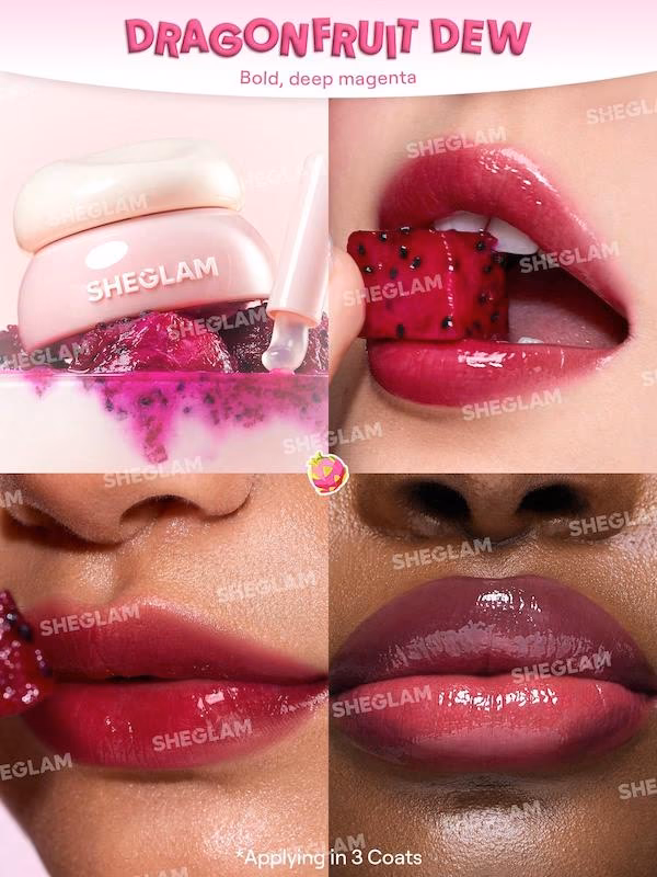 مربای لب ژله‌ای شیگلم SHEGLAM Hydra Jelly Pocket Lip Jam رنگ Dragonfruit Dew حجم 3.5 میلی‌لیتر — تصویر ۲
