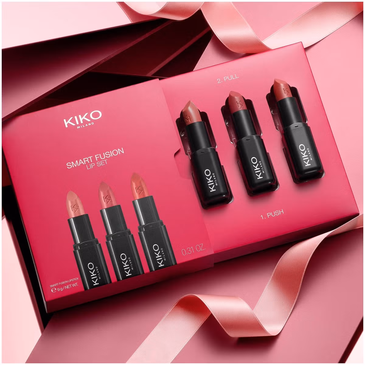 ست رژلب‌های Kiko Milano Smart Fusion (شیدهای 405, 406, 407)