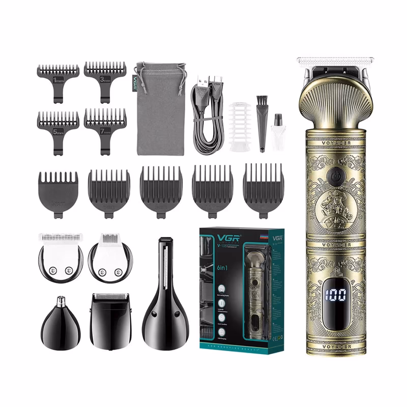 ماشین اصلاح موی سر و صورت وی جی آر مدل 6 کاره کد VGR V‑106 — تصویر ۲