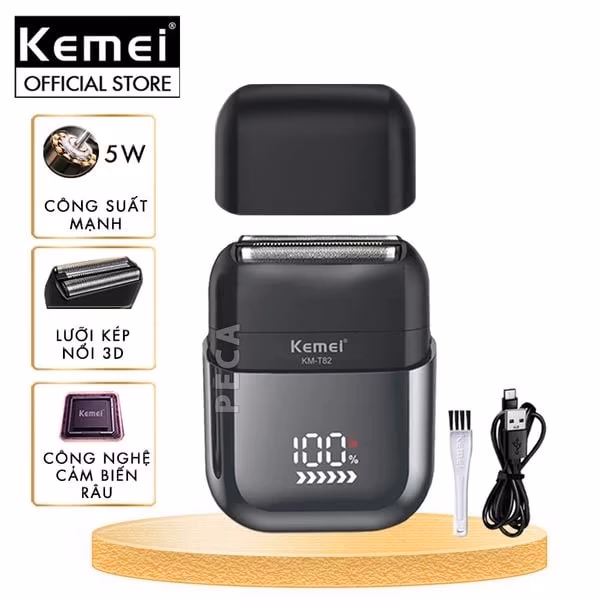 ماشین اصلاح موی صورت شارژی کیمی مدل KM-T82 — تصویر ۲