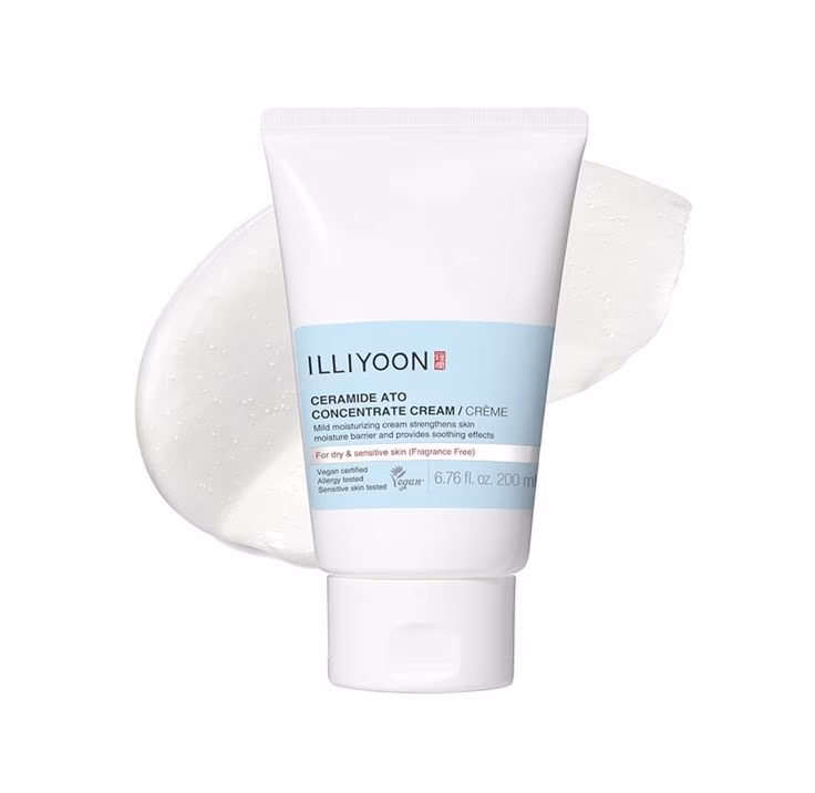 کرم مرطوب‌کننده صورت و بدن ایلیون ILLIYOON Ceramide Ato Concentrate حجم 200 میلی‌لیتر – مناسب پوست خشک و حساس