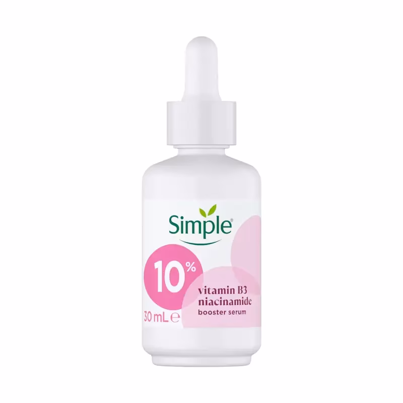 سرم پوست تقویت‌کننده و روشن‌کننده سیمپل مدل Niacinamide B3 حاوی نیاسین‌آمید (ویتامین B3) – حجم 30 میلی‌لیتر