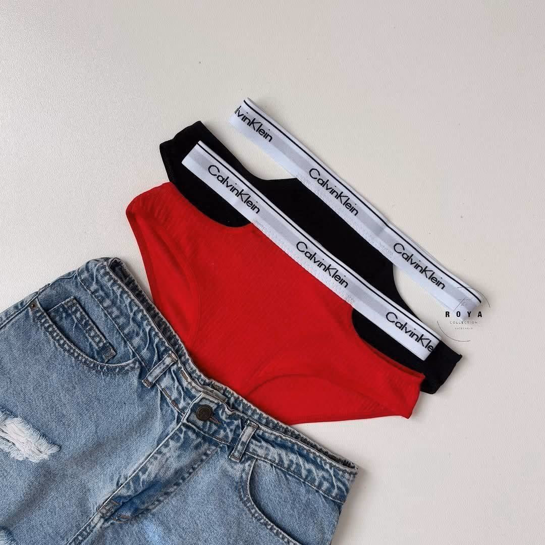 شورت اسلیپ کبریتی نخ پنبه طرح کلوین کلاین (Premium Cotton Ribbed Brief) مدل 306 — تصویر ۵