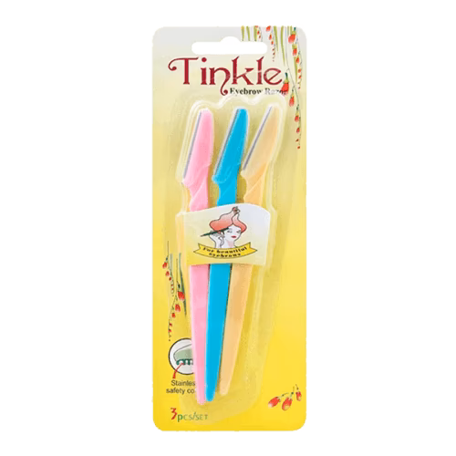 دسته تیغ تِینکِل (Tinkle) مدل Shaper بسته 3 عددی؛ بهترین ابزار برای اصلاح موهای زائد ظریف و شکل‌دهی ابرو و صورت