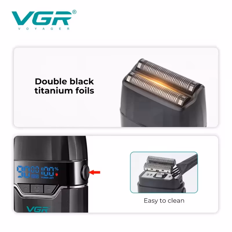 ماشین اصلاح موی سر و صورت شارژی وی جی آر مدل VGR V‑308 — تصویر ۲