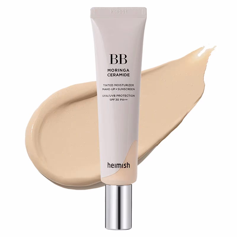 کرم BB صورت هایمیش Heimish مدل Moringa Ceramide رنگ Light Beige #21 حجم 30 میلی‌لیتر