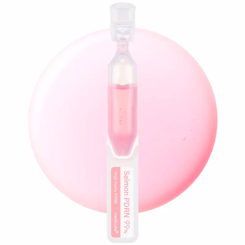 سرم ضد پیری یک روزه صورتی مدیکیوب مدل Salmon DNA PDRN Pink One Day Serum بسته 10 عددی — تصویر ۲