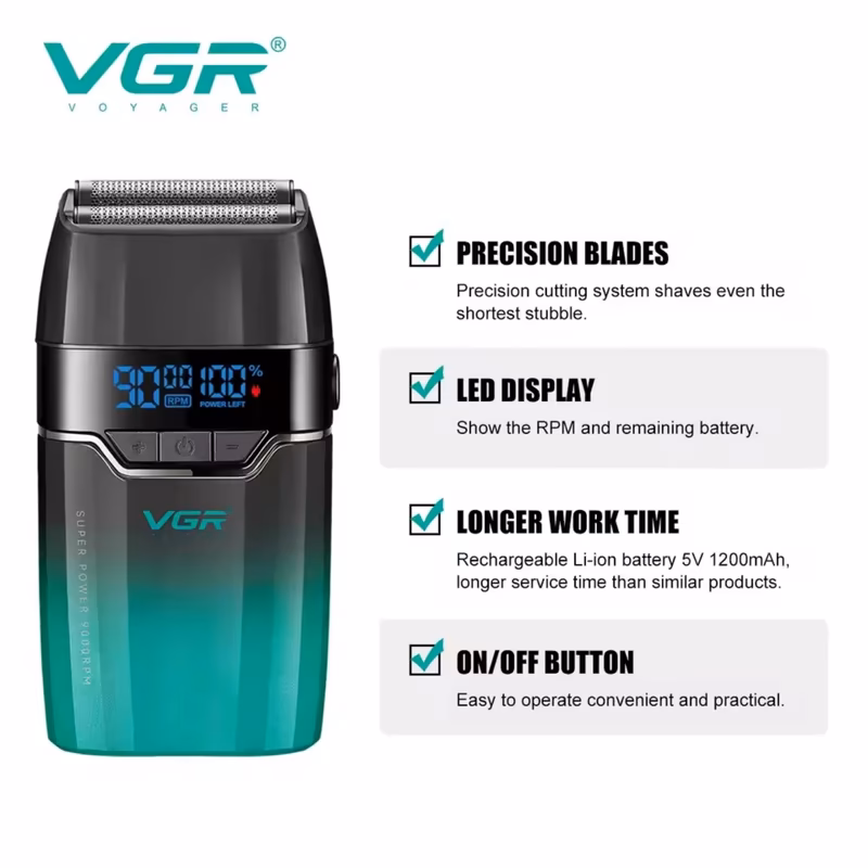 ماشین اصلاح موی سر و صورت شارژی وی جی آر مدل VGR V‑308 — تصویر ۶