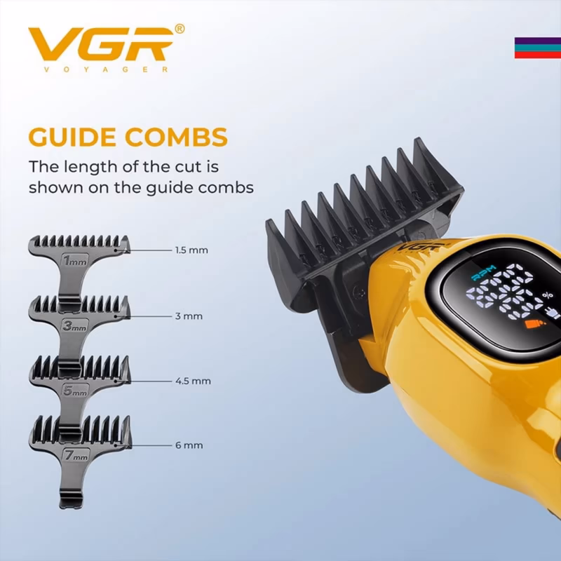 ماشین اصلاح موی سر و صورت شارژی وی جی آر مدل VGR V-886T — تصویر ۳