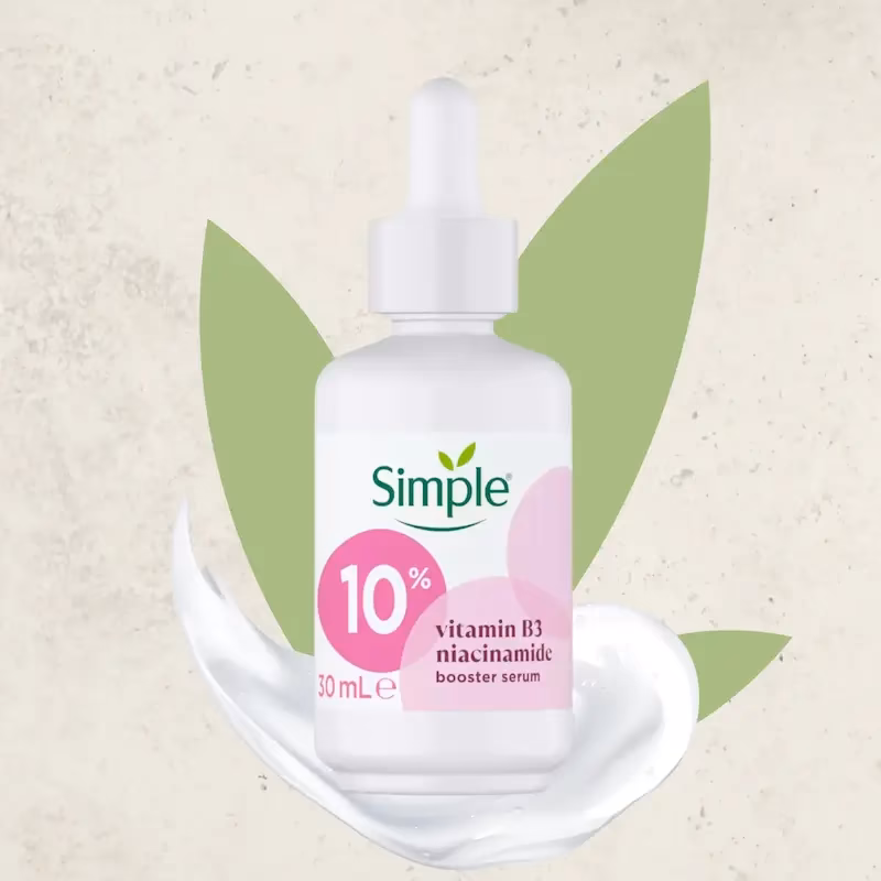 سرم پوست تقویت‌کننده و روشن‌کننده سیمپل مدل Niacinamide B3 حاوی نیاسین‌آمید (ویتامین B3) – حجم 30 میلی‌لیتر — تصویر ۲