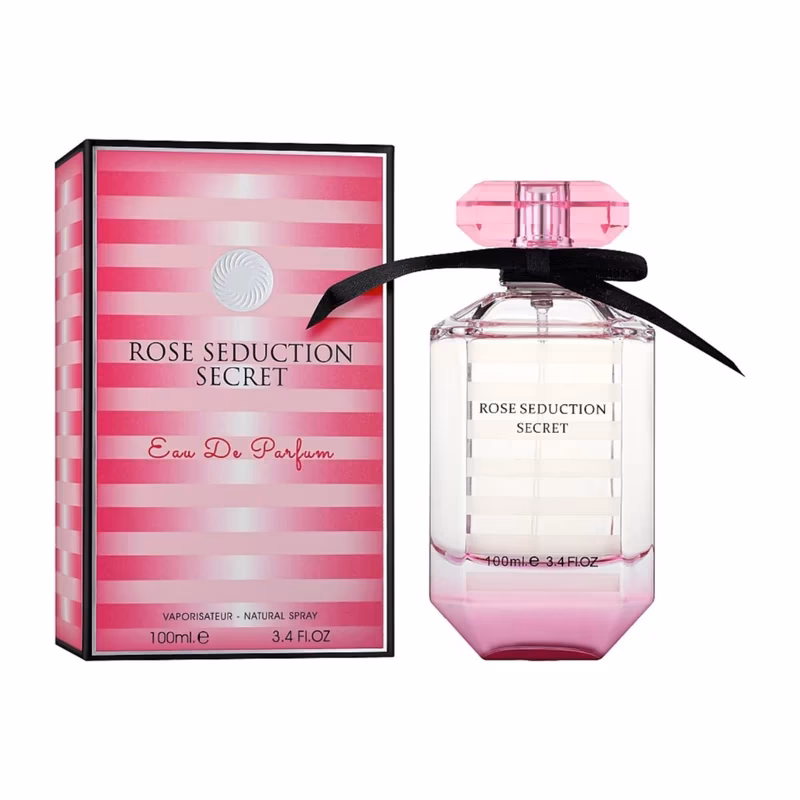 ادو پرفیوم زنانه فراگرنس ورد (Fragrance World) مدل Rose Seduction Secret – حجم ۱۰۰ میلی‌لیتر