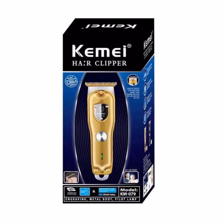 ماشین اصلاح موی صورت شارژی کیمی مدل KM‑079 | رنگ طلایی — تصویر ۳