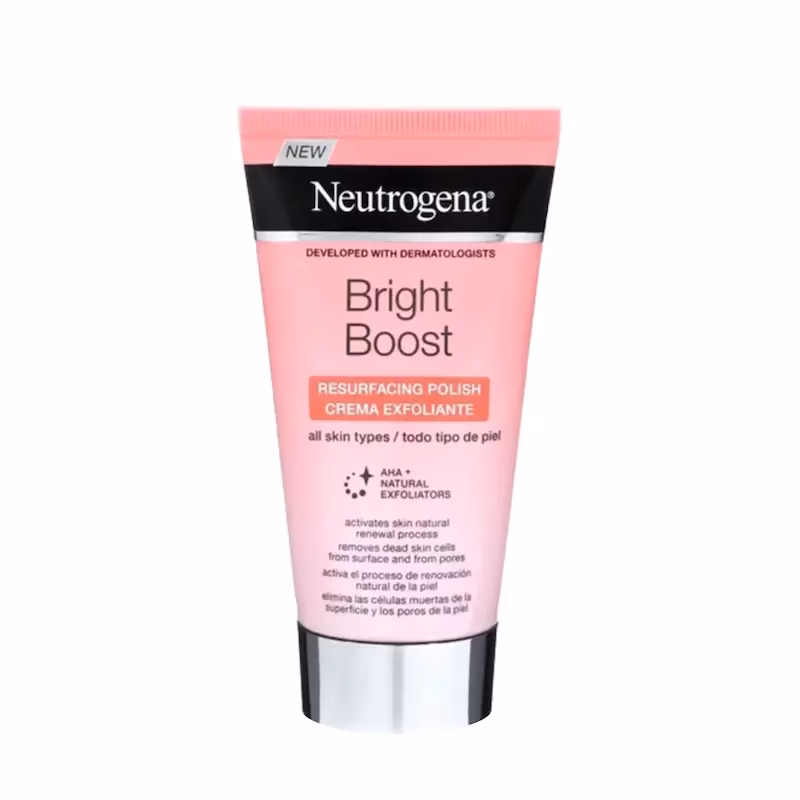 کرم لایه‌بردار صورت نوتروژینا (Neutrogena) مدل Bright Boost مناسب انواع پوست حجم ۷۵ میلی‌لیتر